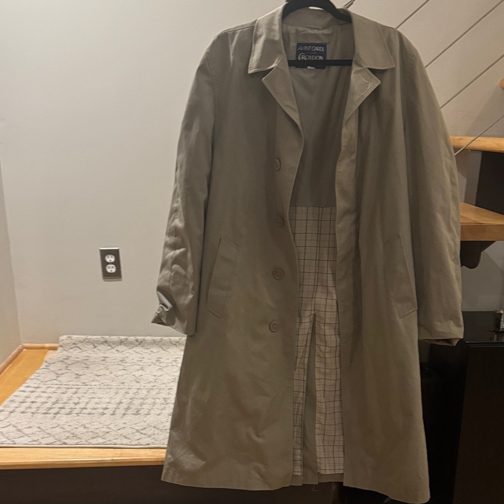 Vintage Style Beige Trench Coat